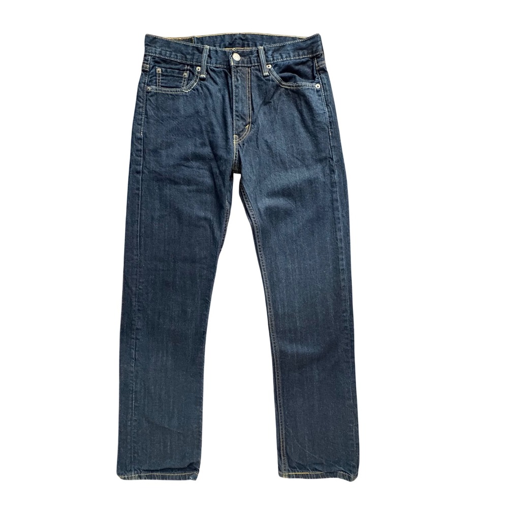 Levi's 513 Slim Straight Jeans Mens 30x30 Dark‎ Blue Excellent Indigo Denim